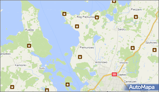 mapa Pierkunowo, Pierkunowo na mapie Targeo