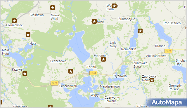 mapa Piertanie, Piertanie na mapie Targeo