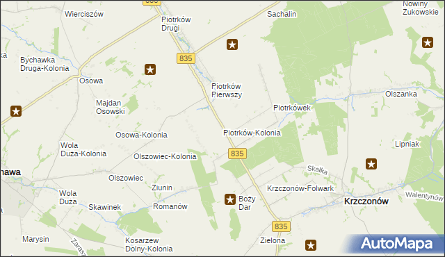 mapa Piotrków-Kolonia, Piotrków-Kolonia na mapie Targeo