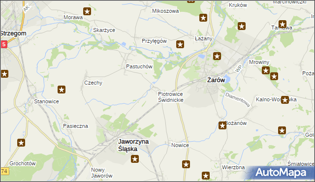 mapa Piotrowice Świdnickie, Piotrowice Świdnickie na mapie Targeo