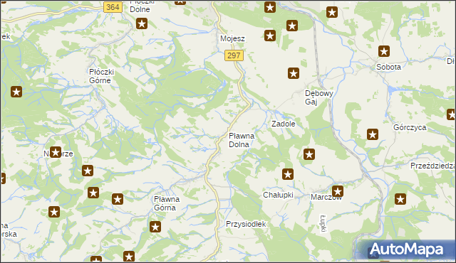 mapa Pławna Dolna, Pławna Dolna na mapie Targeo