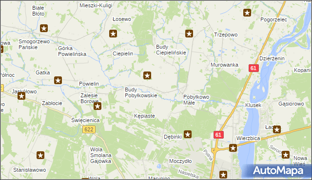 mapa Pobyłkowo Duże, Pobyłkowo Duże na mapie Targeo