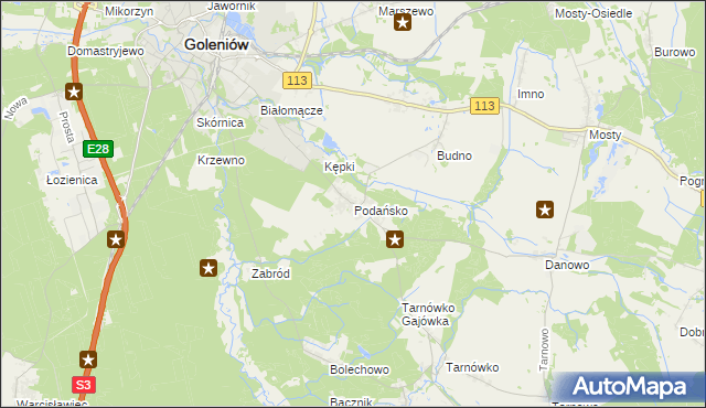 mapa Podańsko, Podańsko na mapie Targeo