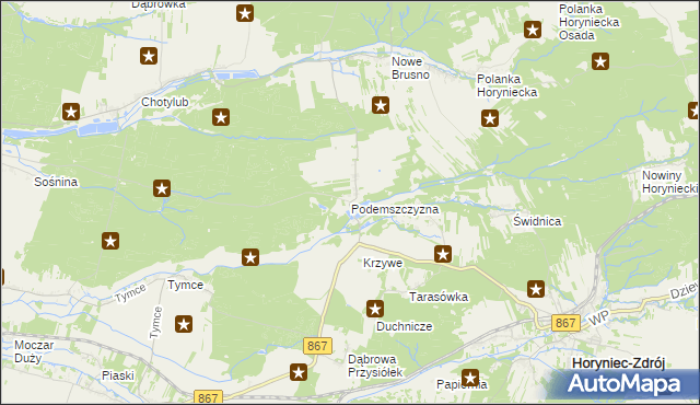 mapa Podemszczyzna, Podemszczyzna na mapie Targeo