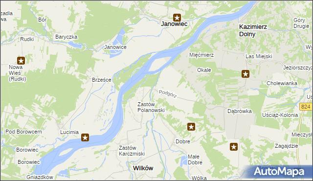 mapa Podgórz gmina Wilków, Podgórz gmina Wilków na mapie Targeo