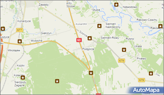 mapa Podgórze gmina Łomża, Podgórze gmina Łomża na mapie Targeo