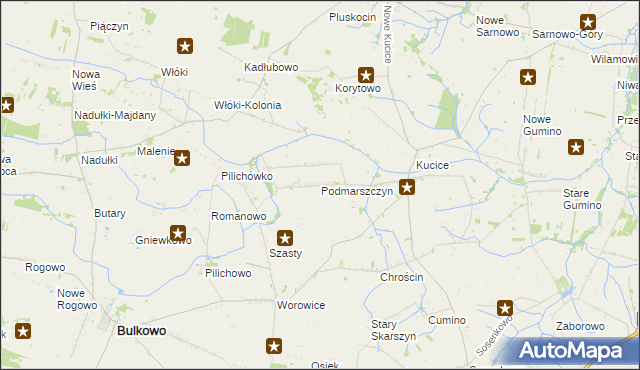 mapa Podmarszczyn, Podmarszczyn na mapie Targeo