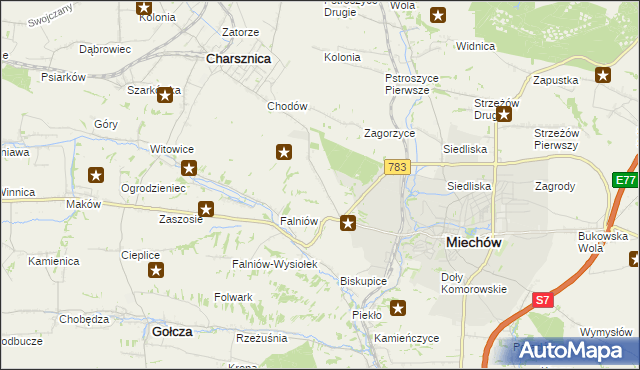 mapa Podmiejska Wola, Podmiejska Wola na mapie Targeo