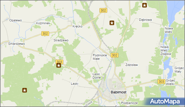 mapa Podmokle Małe, Podmokle Małe na mapie Targeo