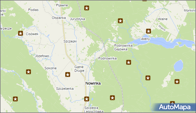 mapa Podnowinka, Podnowinka na mapie Targeo