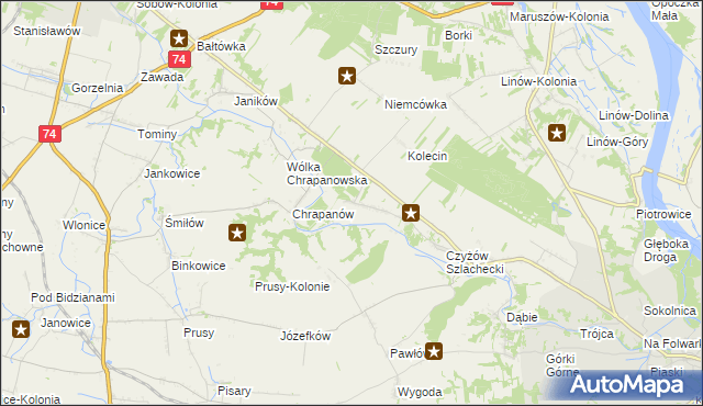 mapa Podszyn, Podszyn na mapie Targeo