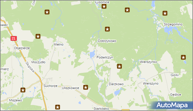 mapa Podwilczyn, Podwilczyn na mapie Targeo