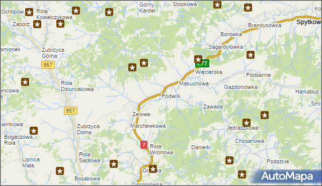 mapa Podwilk, Podwilk na mapie Targeo