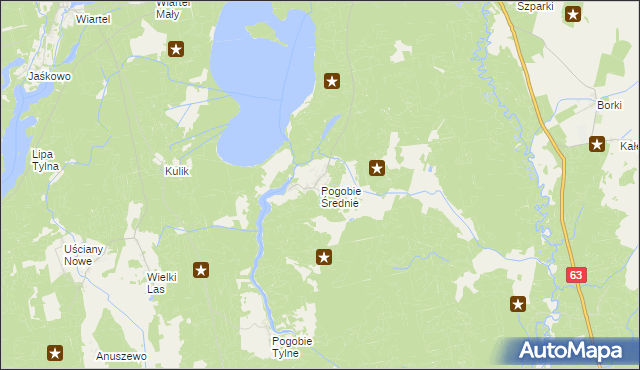 mapa Pogobie Średnie, Pogobie Średnie na mapie Targeo