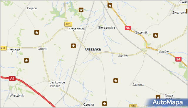 mapa Pogorzela gmina Olszanka, Pogorzela gmina Olszanka na mapie Targeo