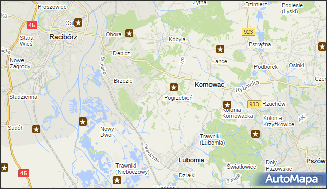 mapa Pogrzebień, Pogrzebień na mapie Targeo