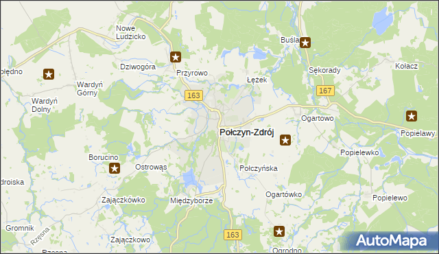 mapa Połczyn-Zdrój, Połczyn-Zdrój na mapie Targeo