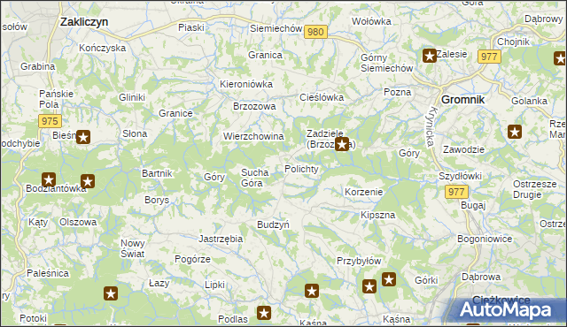 mapa Polichty, Polichty na mapie Targeo