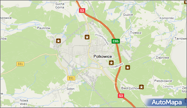 mapa Polkowice, Polkowice na mapie Targeo