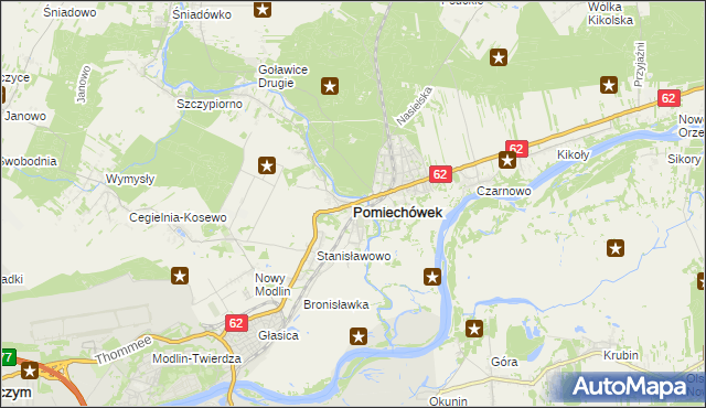 mapa Pomiechówek, Pomiechówek na mapie Targeo
