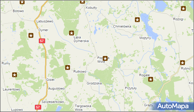 mapa Popowa Wola, Popowa Wola na mapie Targeo