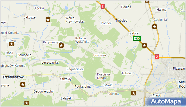 mapa Pościsze, Pościsze na mapie Targeo