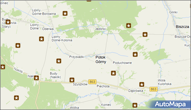 mapa Potok Górny, Potok Górny na mapie Targeo