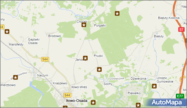 mapa Pruski, Pruski na mapie Targeo