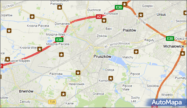 mapa Pruszków, Pruszków na mapie Targeo