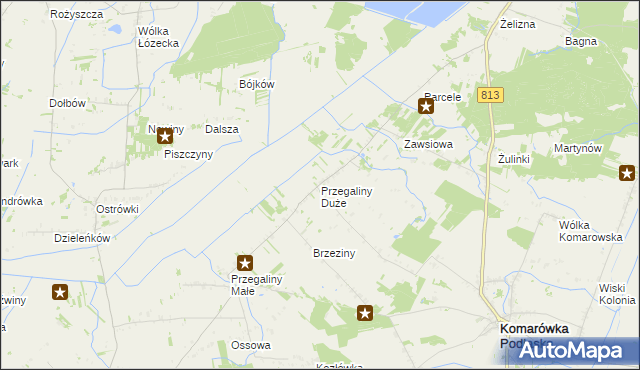 mapa Przegaliny Duże, Przegaliny Duże na mapie Targeo