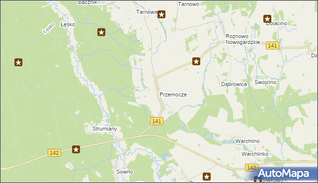 mapa Przemocze, Przemocze na mapie Targeo