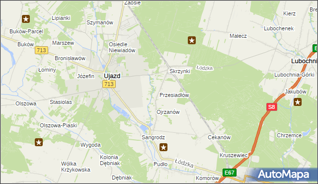 mapa Przesiadłów, Przesiadłów na mapie Targeo