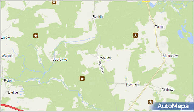 mapa Prześlice, Prześlice na mapie Targeo