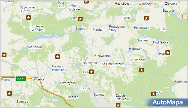 mapa Przewrotne, Przewrotne na mapie Targeo