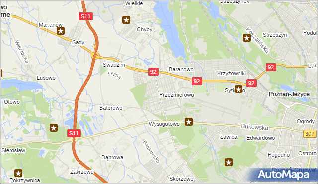 mapa Przeźmierowo, Przeźmierowo na mapie Targeo