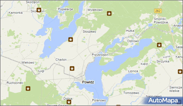 mapa Przybrodzin, Przybrodzin na mapie Targeo