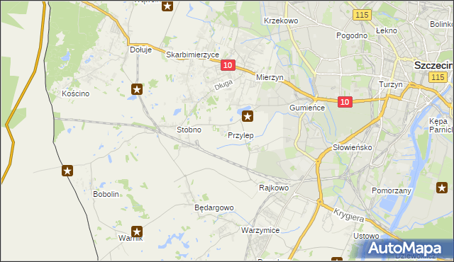 mapa Przylep, Przylep na mapie Targeo