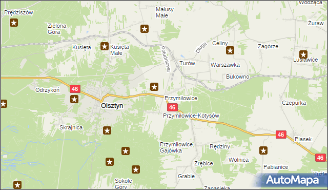 mapa Przymiłowice, Przymiłowice na mapie Targeo