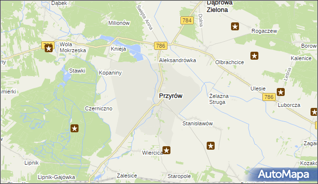 mapa Przyrów, Przyrów na mapie Targeo