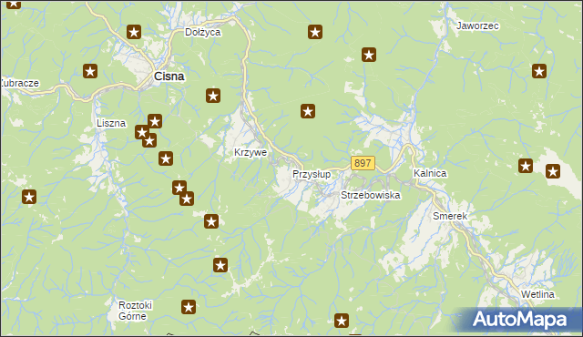 mapa Przysłup, Przysłup na mapie Targeo