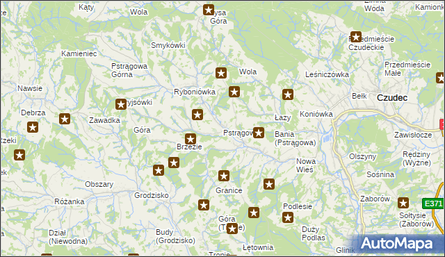 mapa Pstrągowa, Pstrągowa na mapie Targeo