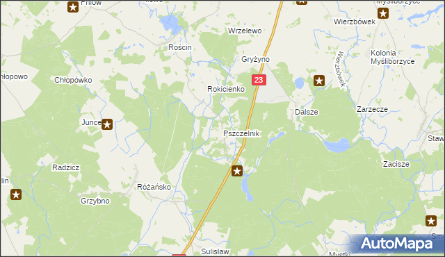 mapa Pszczelnik, Pszczelnik na mapie Targeo