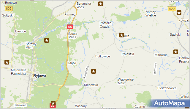 mapa Pułkowice, Pułkowice na mapie Targeo