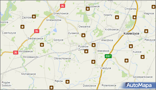 mapa Pustków Żurawski, Pustków Żurawski na mapie Targeo