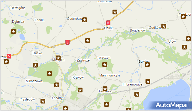 mapa Pyszczyn gmina Żarów, Pyszczyn gmina Żarów na mapie Targeo