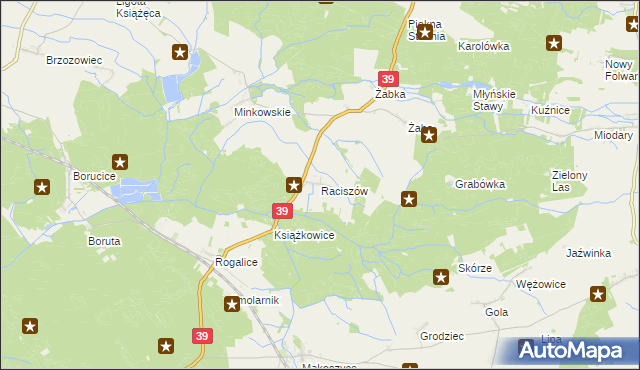 mapa Raciszów, Raciszów na mapie Targeo