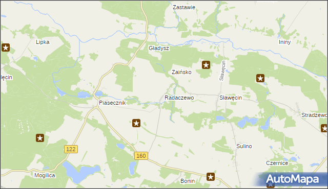 mapa Radaczewo, Radaczewo na mapie Targeo