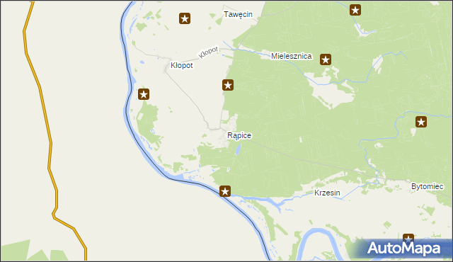 mapa Rąpice, Rąpice na mapie Targeo