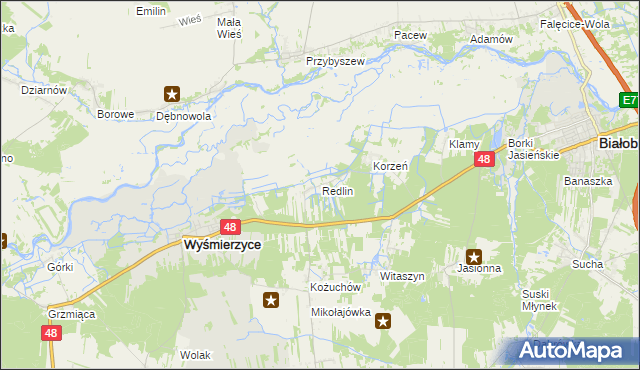 mapa Redlin, Redlin na mapie Targeo