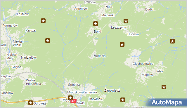 mapa Rędocin, Rędocin na mapie Targeo